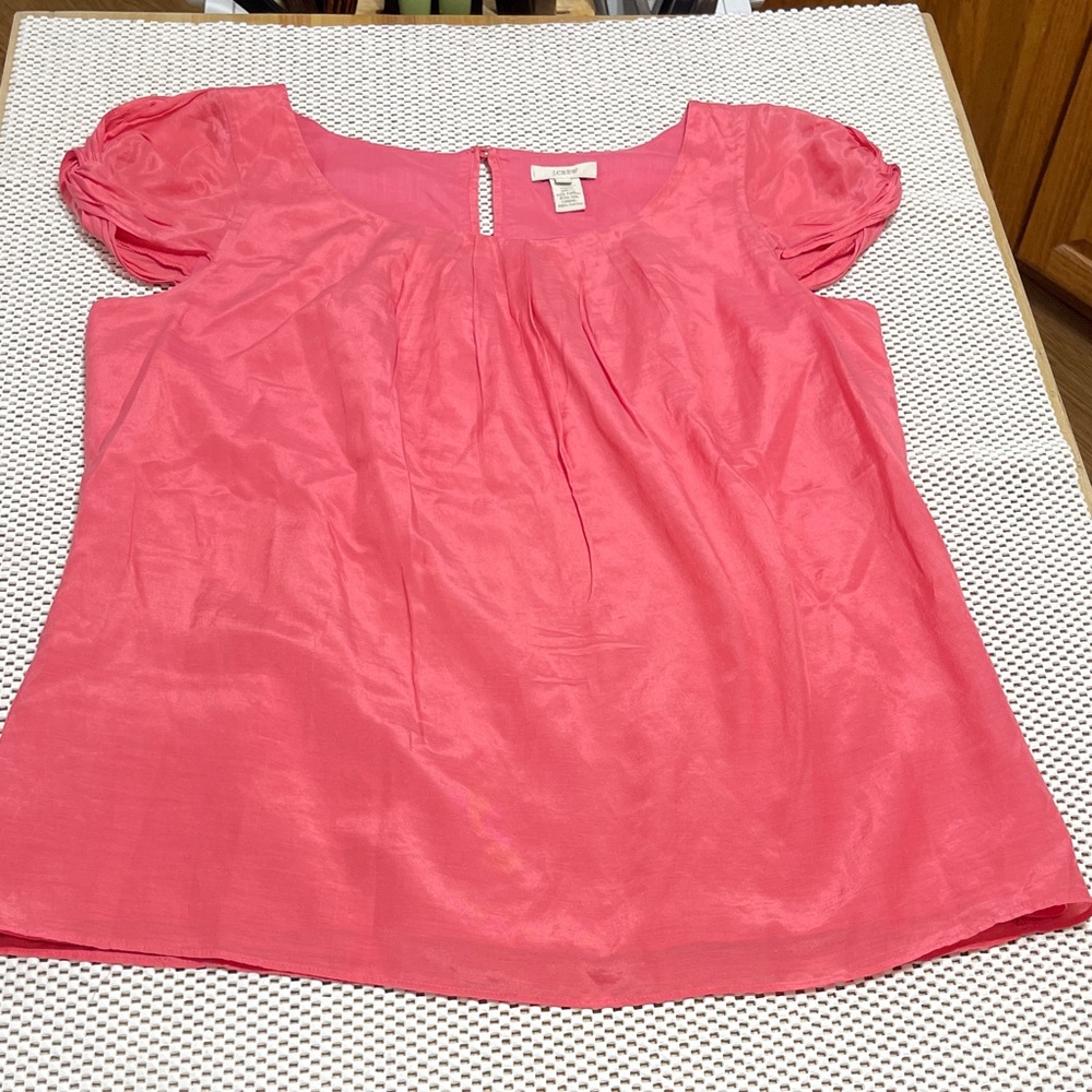 J. Crew Silk Melon Top - Sz 6